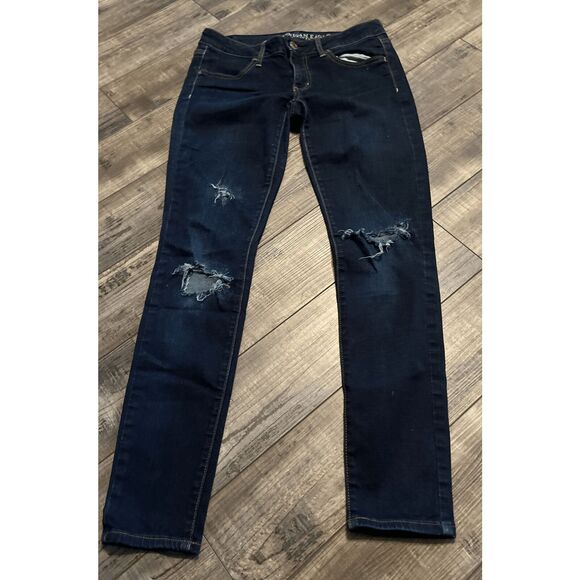 American Eagle Jeans Mid Rise Super Super Stretch Jegging Size 6 - Picture 4 of 7
